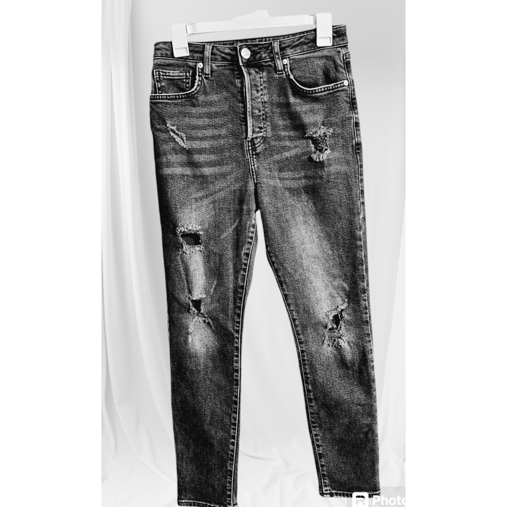 Forever 21 Skinny Distressed jeans Soft Black Size 29